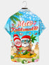 Men's Christmas Funny Graphic Short Sleeve Hawaiian Shirt